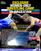 Load image into Gallery viewer, WOMEN ONLY WRESTLING CAMP #5 (Aug 30 - Sep 14)
